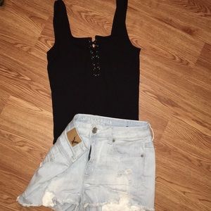 AE Sexy Lace-Up Front Body suit